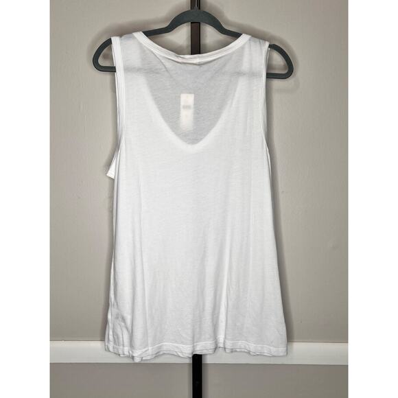 Anthropologie T.La Alissa White Scoop Neck Sleeveless Layering Tank Top XL NWT - Picture 3 of 9